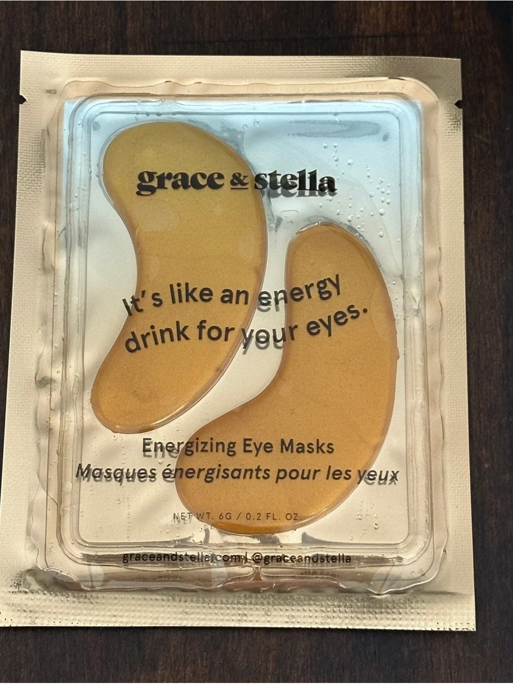 grace & stella 6 pk. Eye Glow Trio Pink, Blue & Gold Hydrogel Under Eye Patches